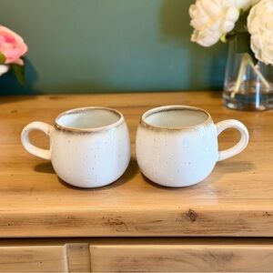 Magnolia Hearth & Hand Mug Set Neutral Speckled Coffee Cups